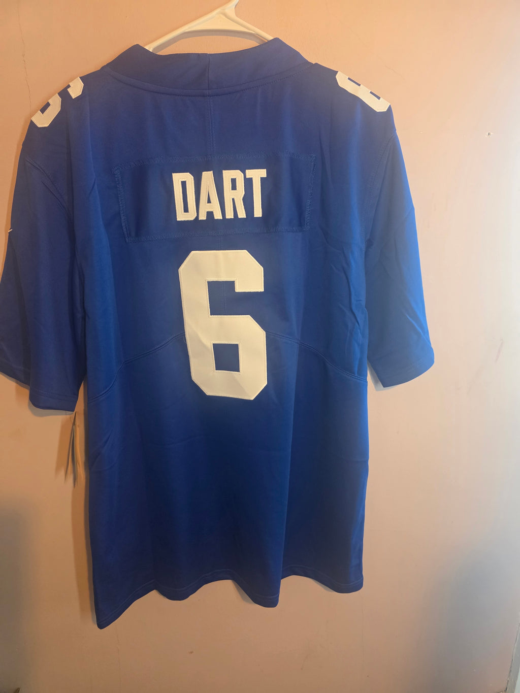 Men’s New York Giants Jaxson Dart 
Nike Royal Team Game Jersey