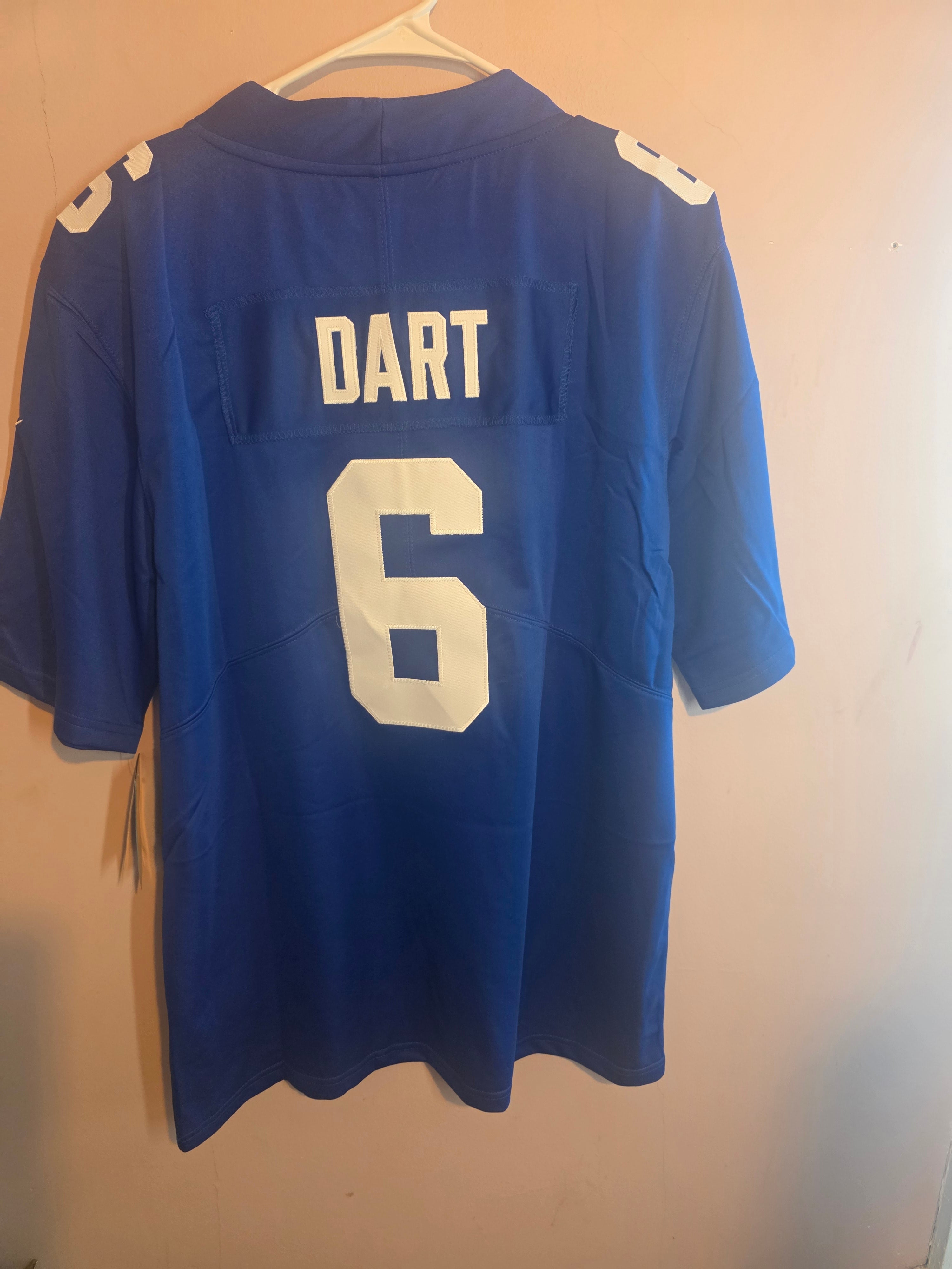 Men’s New York Giants Jaxson Dart 
Nike Royal Team Game Jersey