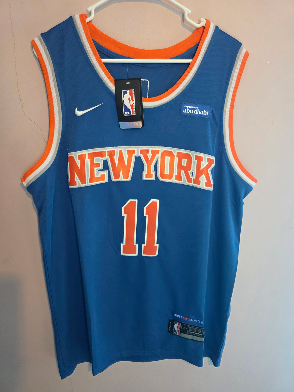 Unisex New York Knicks Jalen Brunson 
Nike Blue Swingman Jersey 
Icon Edition