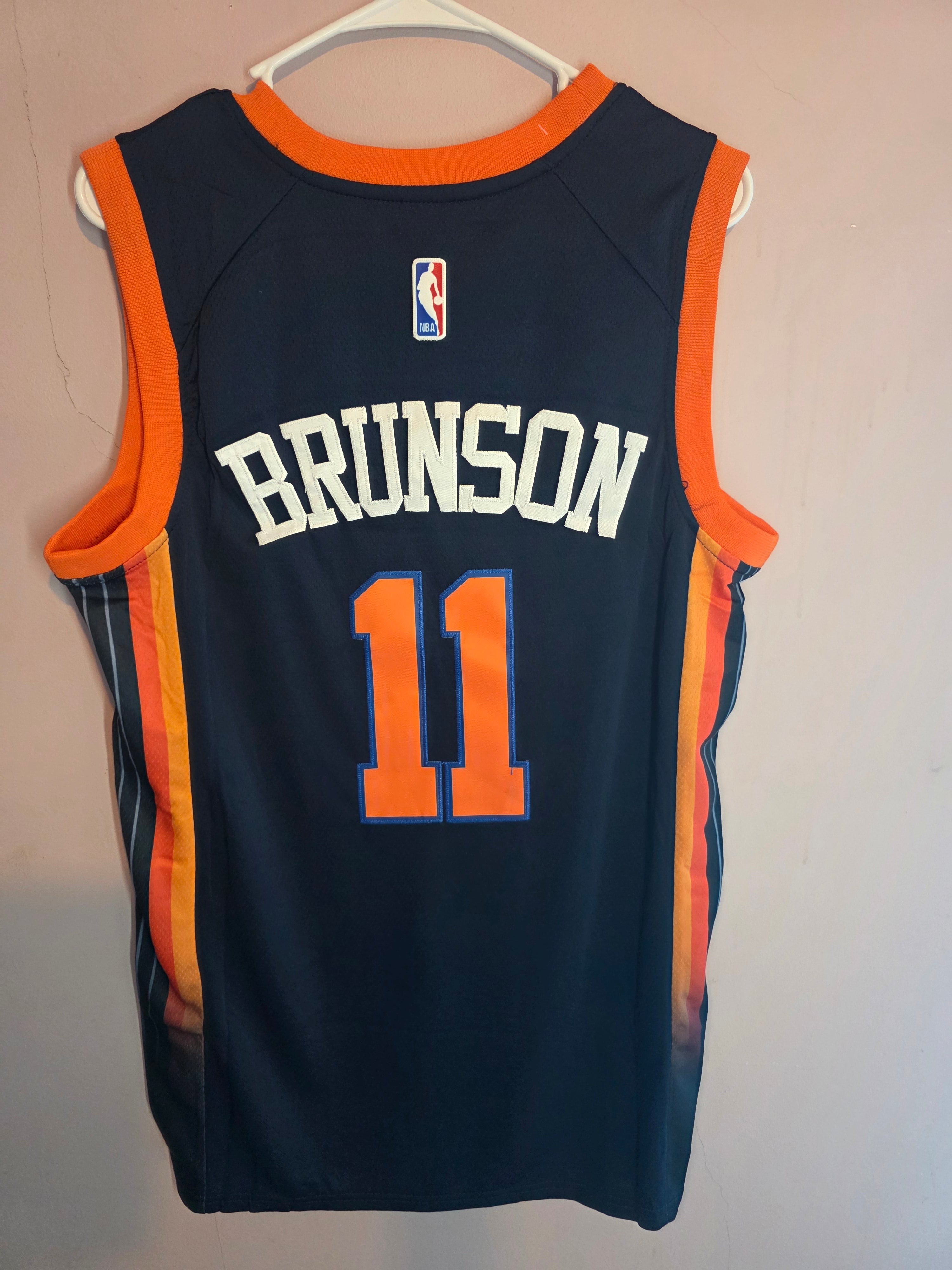 Men’s New York Knicks Fanatics Navy Fast Break Custom Jersey 
Statement Edition  Brunson