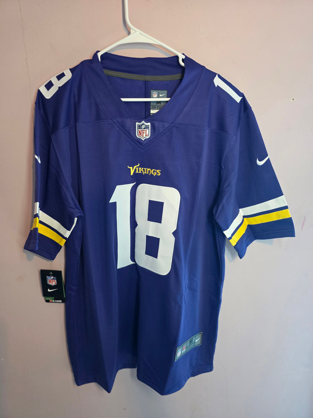 Justin Jefferson Minnesota Vikings 
Men’s Nike Dri fit NFL Limited Football Jersey